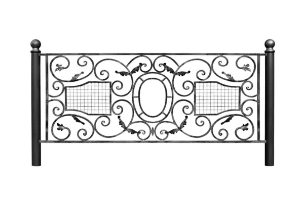 Eleganckie ogrodzenie z żelaza, bariera. — Zdjęcie stockowe