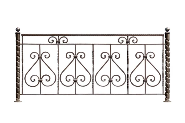 Decorative Lattice Iron Fencing Isolated White Background — Stock Photo, Image