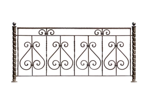 装饰格栅铁栅栏 在白色背景下被隔离 免版税图库图片