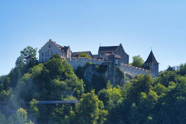 Rhine Terkenal Jatuh Swiss Dekat Kota Schaffhausen Hari Yang Cerah — Stok Foto