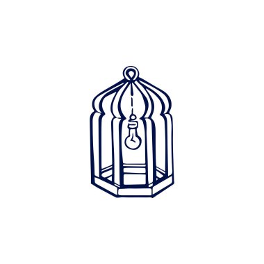 Beyaz arkaplanda izole edilmiş ampullü el feneri