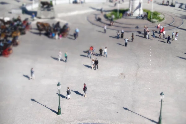 Top View Place People Miniature Effect — Stock Photo, Image