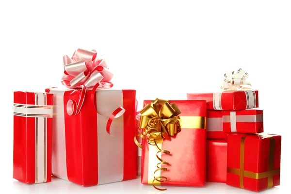 Boże Narodzenie czerwony prezenty — Zdjęcie stockowe
