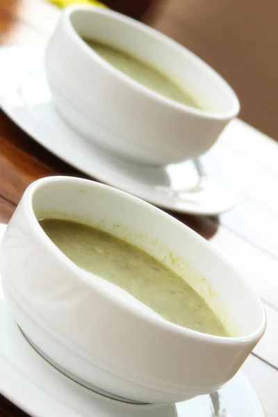 Duas taças de sopa — Fotografia de Stock
