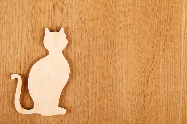 Sylwetka drewniany kot — Zdjęcie stockowe