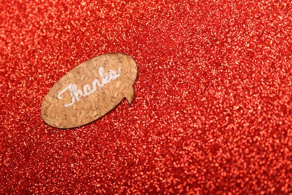 Text Thanks on a red background — Stock Photo, Image