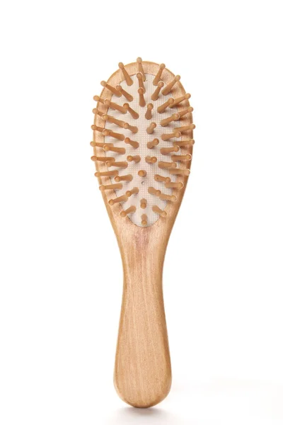 Escova de cabelo de madeira — Fotografia de Stock