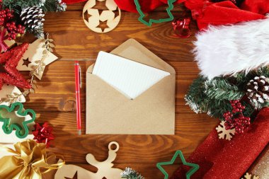 Noel kutlaması için arka plan. Mektup