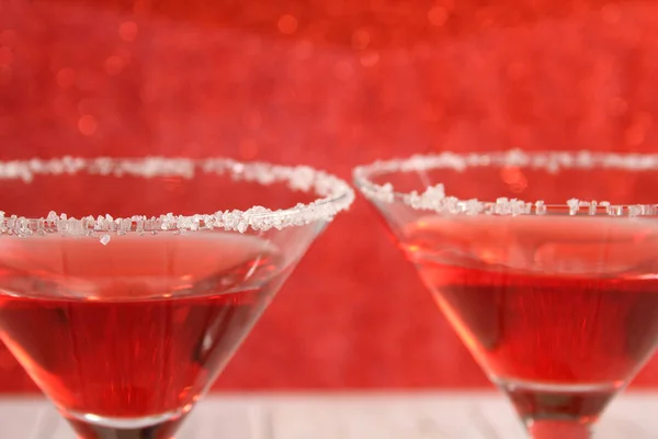 Bril met een rode cocktail — Stockfoto