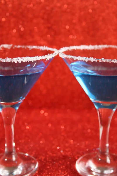 Dos vasos con bebidas azules —  Fotos de Stock