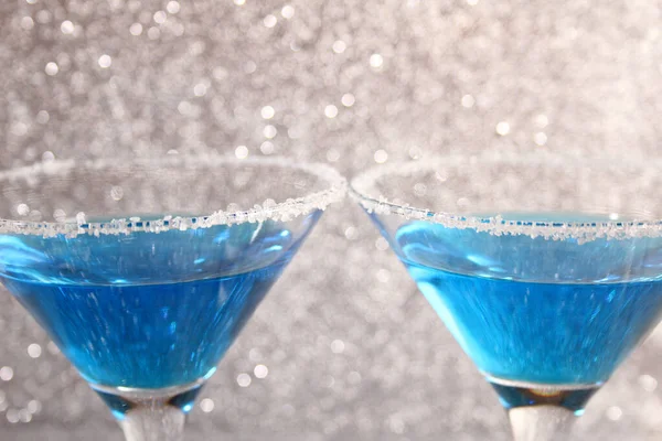 Dos vasos con bebidas azules —  Fotos de Stock