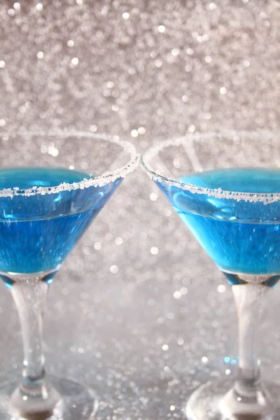 Due bicchieri con bevande blu — Foto Stock