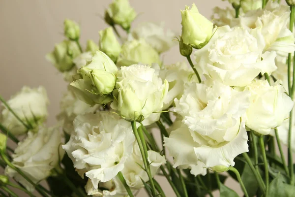 White roses in the interior