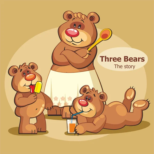 Three bears cartoon Royalty Free Stock Vectors