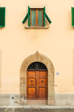 Floransa, İtalya'da Piazza di Santo Spirito mimari detayları