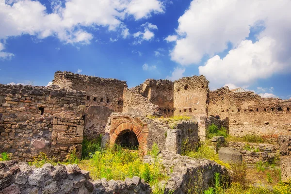 Les ruines de l'ancienne ville de Pompéi, Italie — Photo