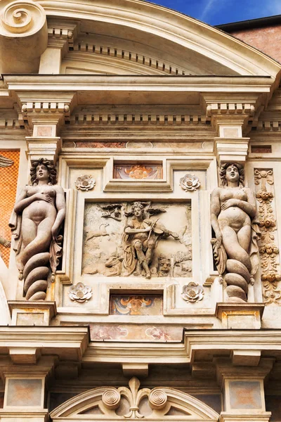 Detail des Orgelbrunnens, Wahrzeichen der Villa d 'este, Tivoli, Italien — Stockfoto