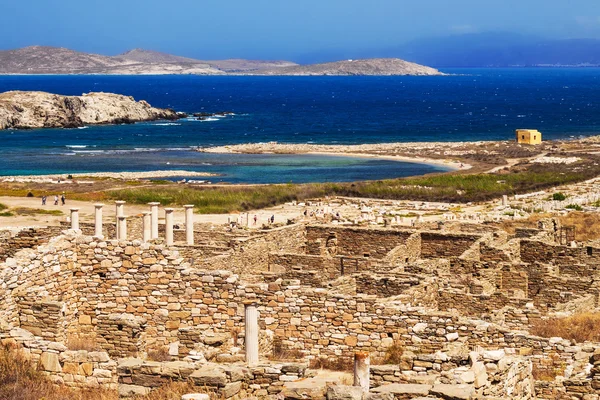 Ruines antiques sur l'île de Délos, Grèce — Photo