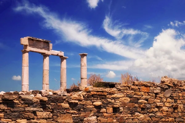 Ruines antiques sur l'île de Délos, Grèce — Photo