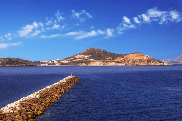 Puerto de Naxos visto desde lo alto del Templo de Delian Apolo —  Fotos de Stock