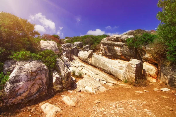 The Kouros of Apollonas (Colossus of Dionysos) in Naxos, Greece — Stock Photo, Image