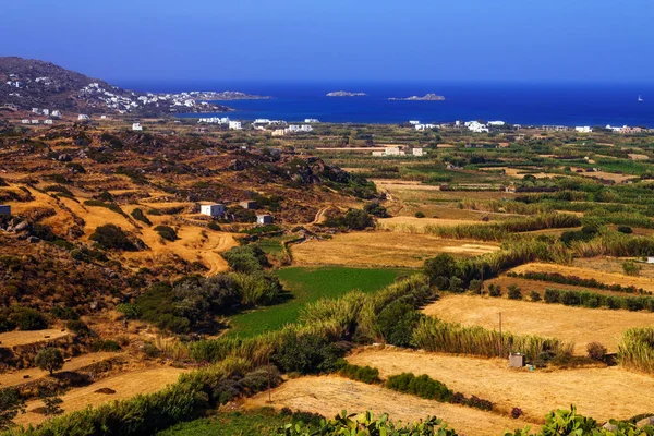 Ländliche Landschaft - zentraler Teil der Insel Naxos, Griechenland — Stockfoto