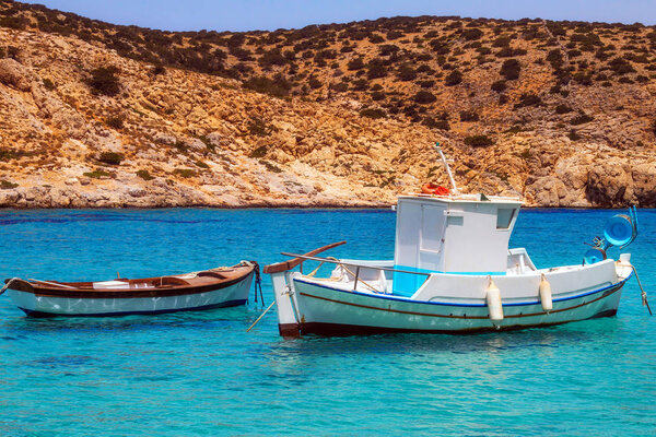 20.06.2016 - Fishing boats at Agios Georgios port, Iraklia island, Greece