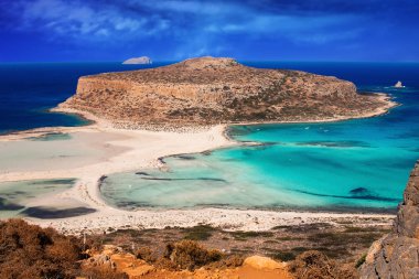 Ünlü Balos göle adada Crete, Yunanistan