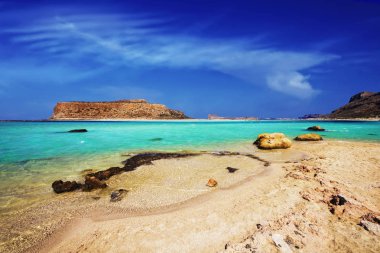 Ünlü Balos göle adada Crete, Yunanistan