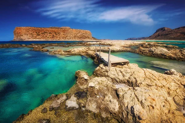 Slavný laguny Balos na ostrově Kréta, Řecko — Stock fotografie