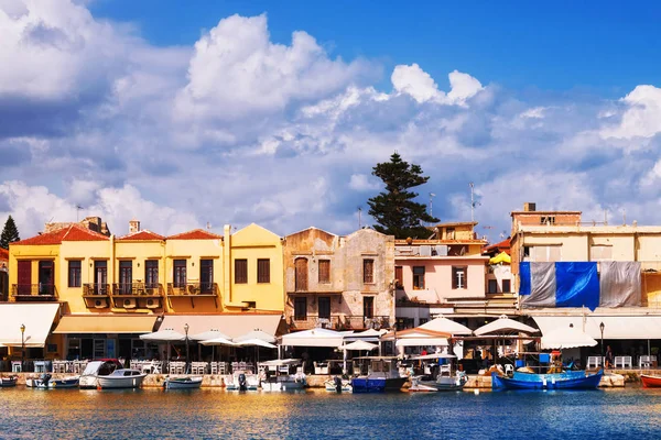 A régi velencei kikötőre, Rethymno, Kréta, Görögország — Stock Fotó