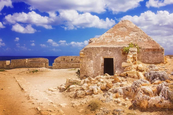 Fortezza Rethymno - a velencei erőd, a Rethymno óvárosától, Crete — Stock Fotó