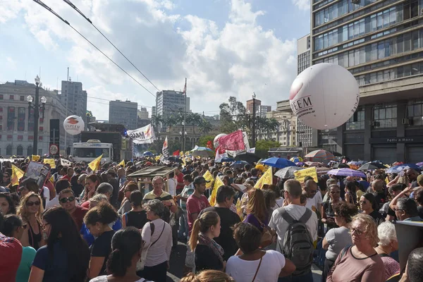 Protest učitelů proti reformy sociálního zabezpečení. — Stock fotografie