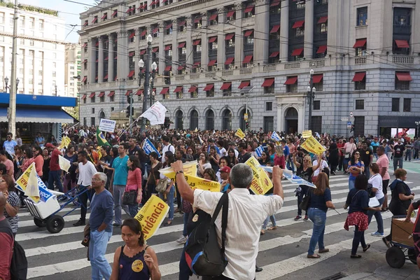 Protest učitelů proti reformy sociálního zabezpečení. — Stock fotografie