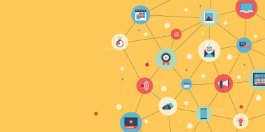 Sosyal medya ağı. İş dijital içerik.