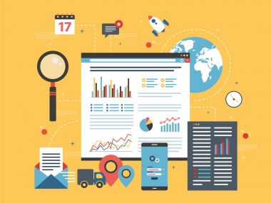 İş verilerini ve internet salonu grafiklerde.