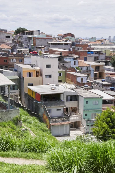 Ubóstwa w favela miasta Sao Paulo — Zdjęcie stockowe