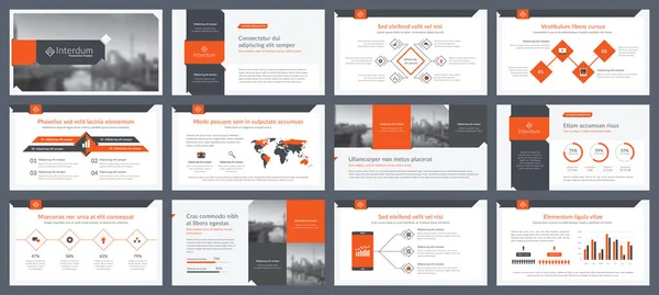 Elementi di infografica per modelli di presentazioni — Vettoriale Stock