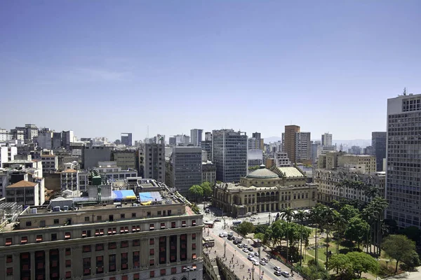 Sao Paulo municipal theater, gebouwen in de stad van de Sao Paulo, Brazilië — Stockfoto