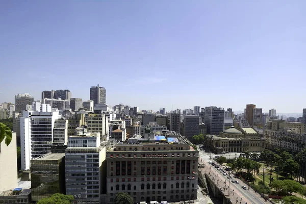 Théâtre municipal de Sao Paulo, bâtiments dans la ville de Sao Paulo, Brésil — Photo