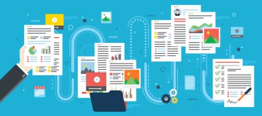 İş evrak örgüt kavramı.