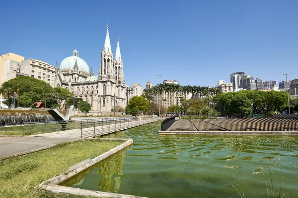 Se katedralen i sao paulo — Stockfoto