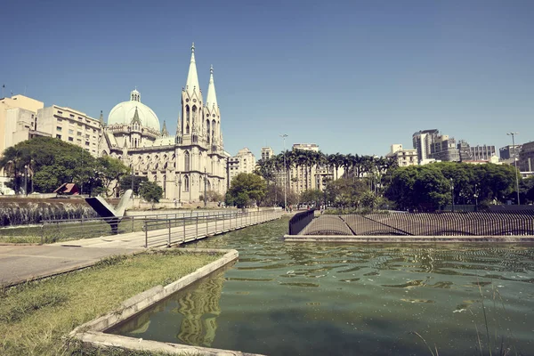 Se katedralen i sao paulo — Stockfoto