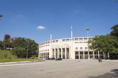 Sao Paulo 'daki Pacaembu Stadyumu ve Futbol Müzesi.