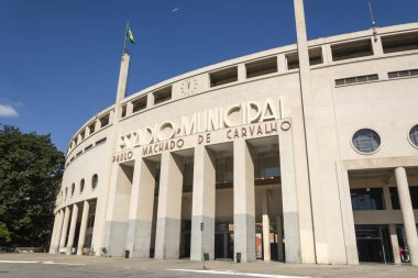 Sao Paulo 'daki Pacaembu Stadyumu ve Futbol Müzesi.