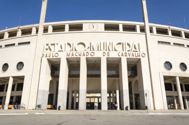 Sao Paulo 'daki Pacaembu Stadyumu ve Futbol Müzesi.