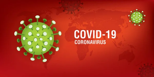 コロナウイルス病Covid 19感染医学 中国病原体呼吸器インフルエンザCovidウイルス細胞 ベクトル図でCovid 19と名付けられたコロナウイルス病の正式名称 — ストックベクタ