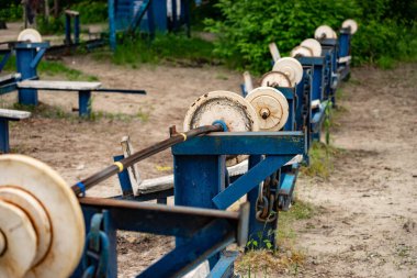 Hydropark 'taki spor salonunda ağırlık. Kiev, Ukrayna