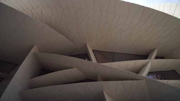 Doha, Qatar - January 02, 2020: View at Qatar National Museum — стокове відео