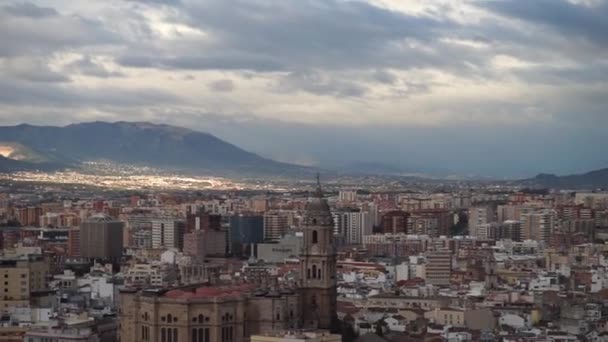 Paesaggio urbano di Malaga. Veduta del paesaggio urbano di Malaga. Spagna — Video Stock